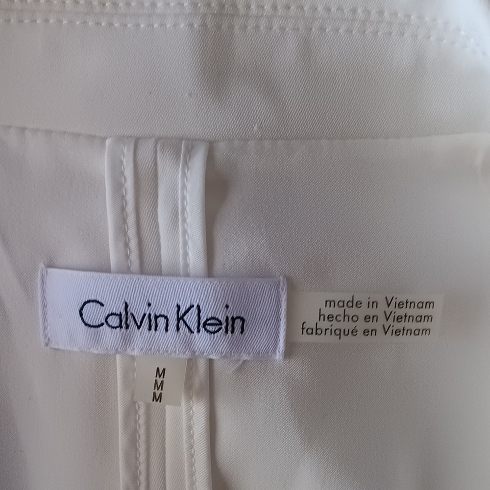 Calvin Klein Off-White Belted Trench Blazer (NWOT) – Size M - Picture 5 of 6
